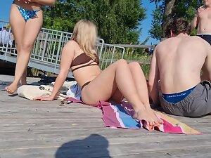 Hot booty spotted by voyeur at the riverside Picture 4