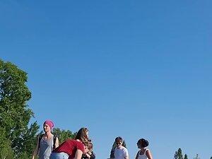 Hot booty spotted by voyeur at the riverside Picture 6