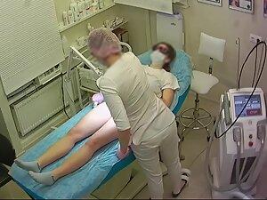 Young woman gets a hair removal treatment Picture 1