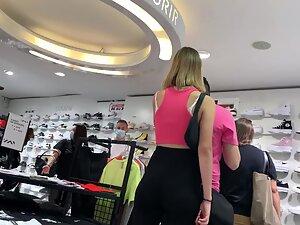 Thong is visible on this fine perky ass Picture 7