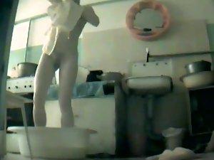 Poor woman spied as she washes herself Picture 7