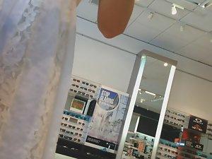 Hot saleswoman got amazing big boobs Picture 1