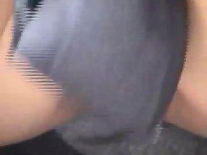 Pierced pussy accidentally seen by voyeur Picture 2