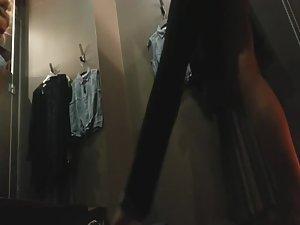 Chav girl tries out some new clothes Picture 4