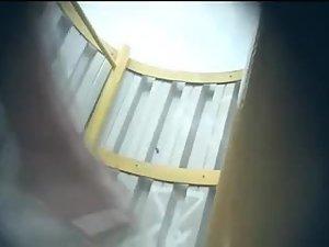 Spying on her long legs and hairy pussy Picture 6