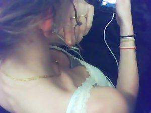 Downblouse of a busy teen girl Picture 5