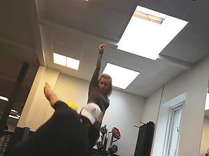 Voyeur caught fit girl dancing in the gym Picture 6
