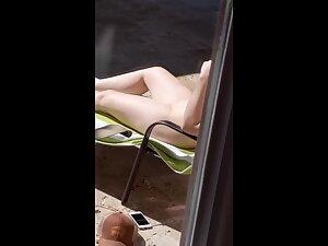 Naked neighbor sunbathing on the terrace Picture 7