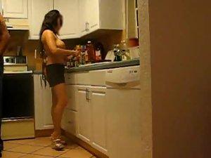 Seductive wife playing to be a nude chef Picture 8