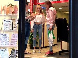 Epic teen girl in extremely tight jeans Picture 8