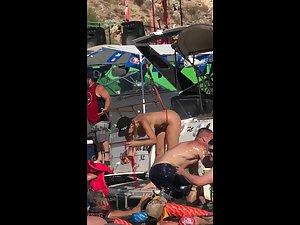 Wild girl twerking her hot ass on a boat party Picture 6