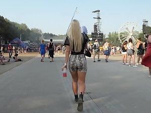 Epic ass in snakeskin shorts Picture 5
