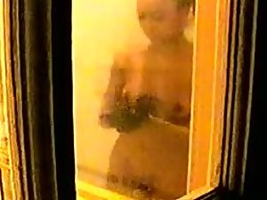 Peeping a black girl in a shower