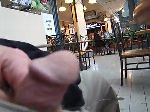 Fondling a dick in a restaurant Picture 5