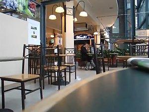 Fondling a dick in a restaurant Picture 8