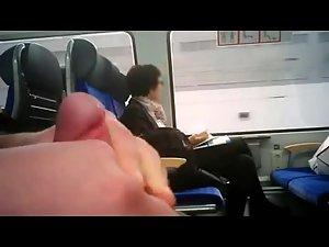 Horny voyeur jerks off on a public bus Picture 5