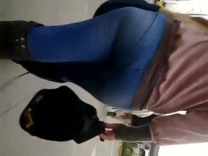 Perfect ass of a girl in jeans and boots Picture 7