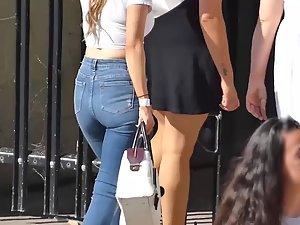 Firm tits bounce as she steps down stairs Picture 8