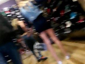 Two sexy teen girls in a clothes store Picture 3