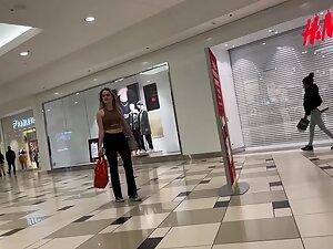 Bombshell blonde walks by the voyeur Picture 1