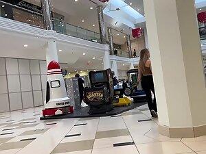 Bombshell blonde walks by the voyeur Picture 2