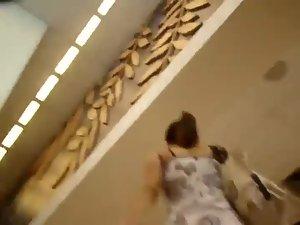 Yummy naked view from under her skirt Picture 2