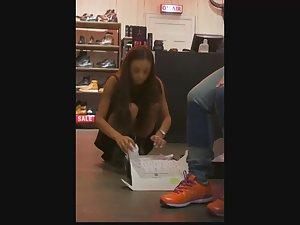 Creeping around the shoe store clerk Picture 1