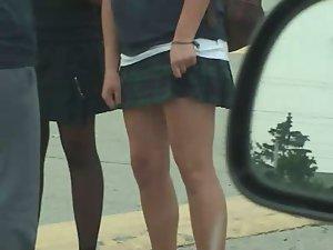 Schoolgirls in short skirt uniforms Picture 1