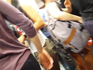 Sexy camouflage tights on hot fit girl Picture 2