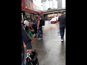 Long black hair and fine ass in black shorts Picture 6