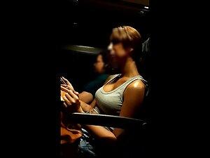 Sitting across busty girl in the bus Picture 7