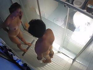 Hidden cam caught husband getting in shower to fuck hot wife Picture 5