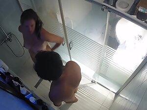 Hidden cam caught husband getting in shower to fuck hot wife Picture 6