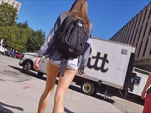 Tall and sexy schoolgirl gets followed Picture 1