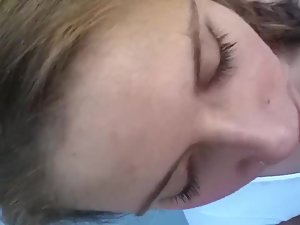 Young slut likes a cum facial even when she is out Picture 5