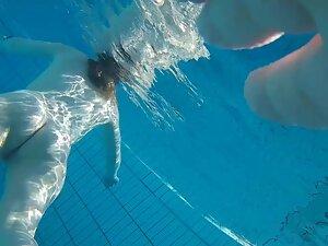 Underwater inspection of naked girls in swimming pool Picture 2