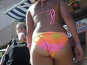 Following a teen girl with a hot little ass