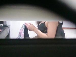 Peeping on neighbor in lingerie through window Picture 2