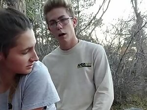 Pretty girl takes dick during quickie sex in the nature