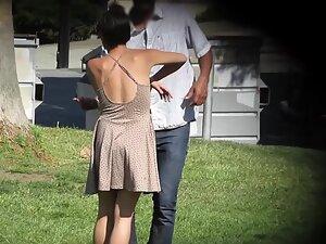 Lots of upskirts during dance practice in the park Picture 7