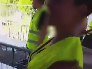 Prank for the security girl