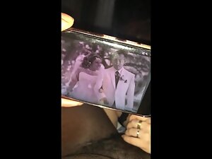 Black guy shows her wedding picture while she sucks dick Picture 8