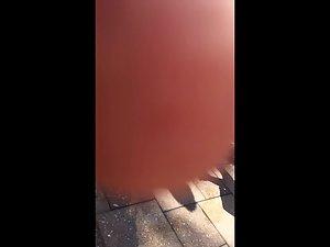 Sexiest girl in thong bikini at a pool party Picture 2