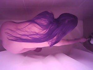 Hot nude woman recorded in shower from ceiling Picture 1