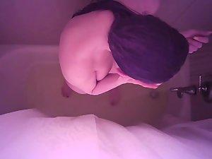 Hot nude woman recorded in shower from ceiling Picture 8