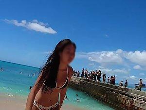 Teen ass is perfect even when dirty from the sand Picture 2