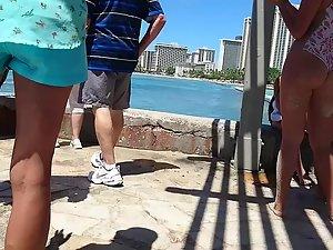 Teen ass is perfect even when dirty from the sand Picture 5