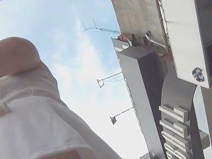 Transparent thong discovered in upskirt Picture 3