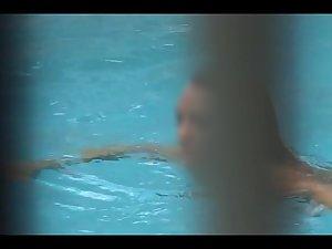 She reads a book and swims naked Picture 7