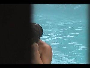 She reads a book and swims naked Picture 8